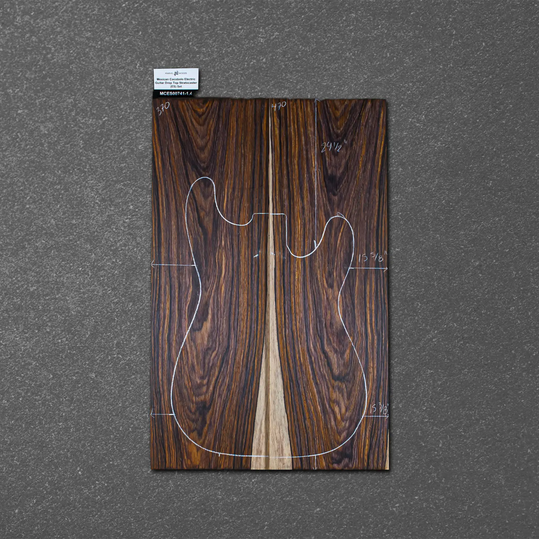 Mexican Cocobolo Electric Guitar Drop Top Stratocaster (ES) Set – MCES000741-1.4