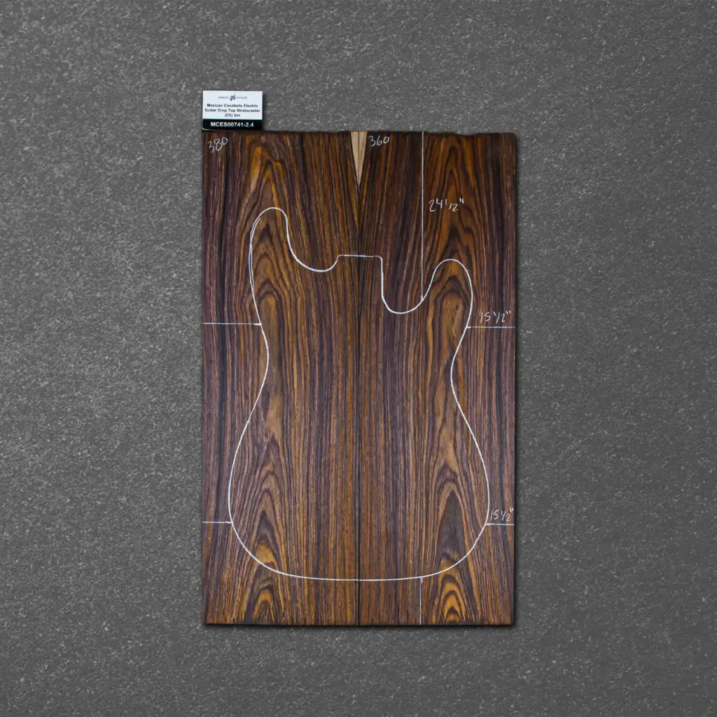 Mexican Cocobolo Electric Guitar Drop Top Stratocaster (ES) Set – MCES000741-2.4