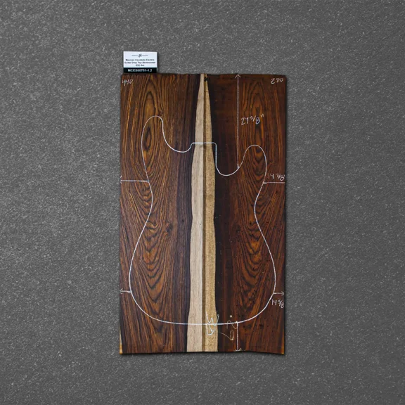 Mexican Cocobolo Electric Guitar Drop Top Stratocaster (ES) Set MCES000751-1.2