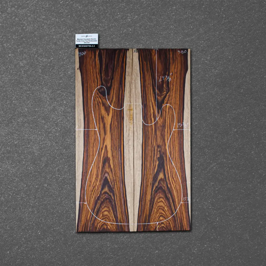Mexican Cocobolo Electric Guitar Drop Top Stratocaster (ES) Set – MCES000759-2.2