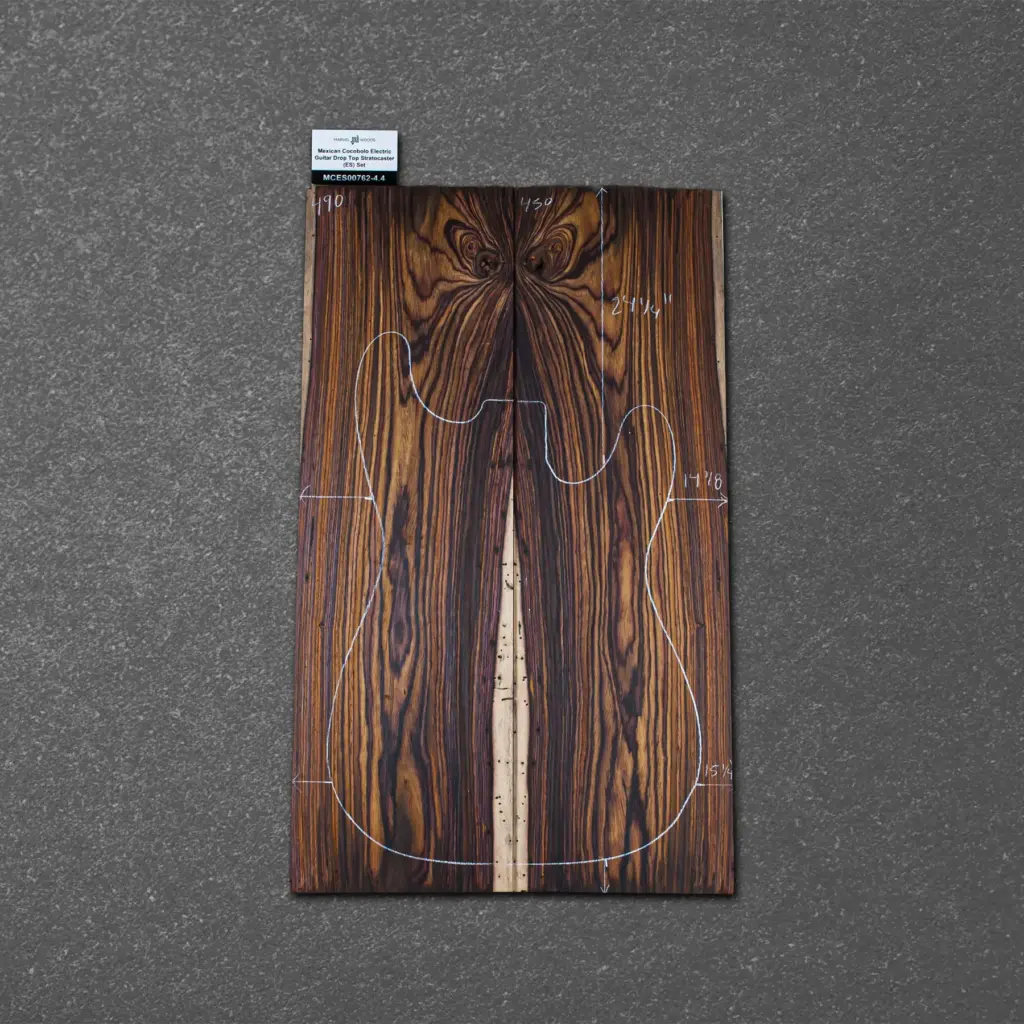 Mexican Cocobolo Electric Guitar Drop Top Stratocaster (ES) Set – MCES000762-4.4