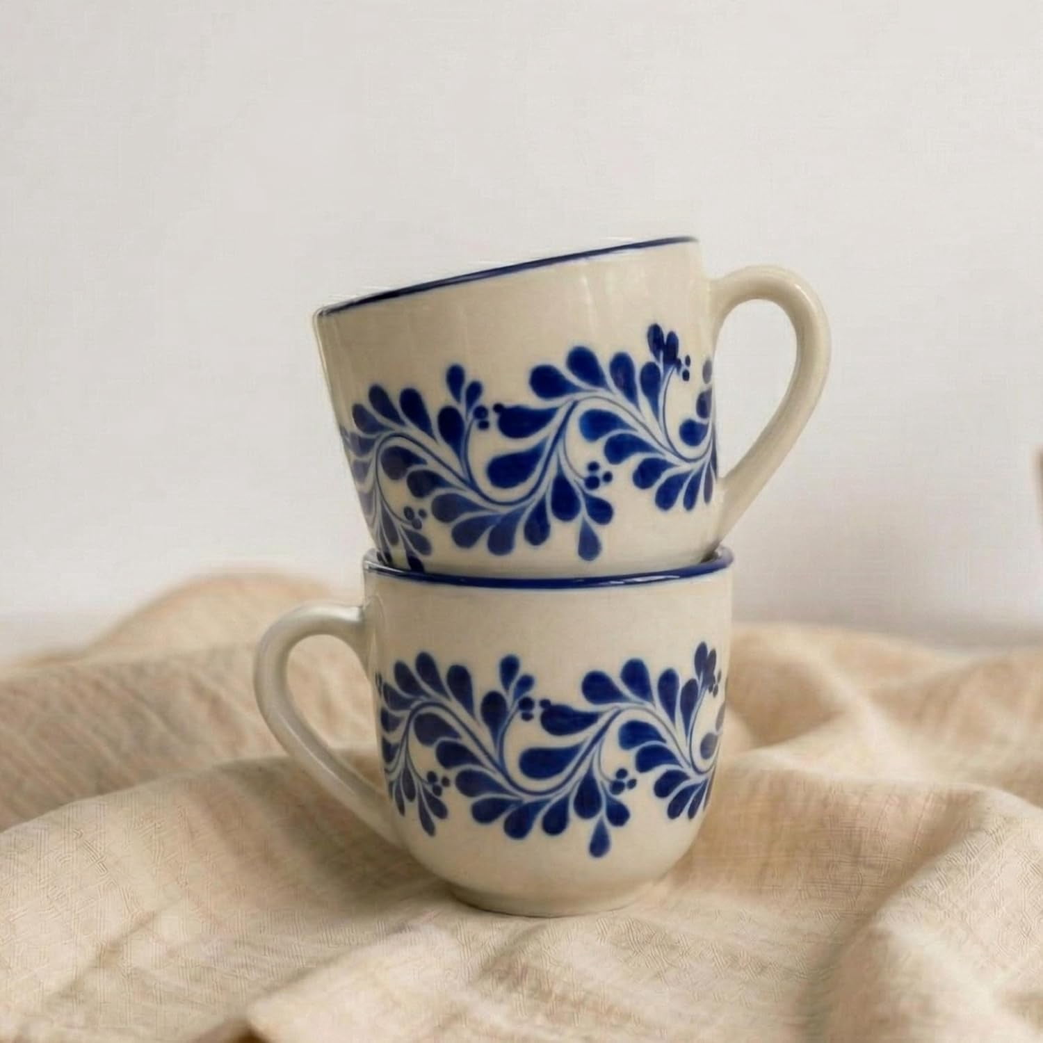 Hand Make Food Mexican Coffee Mugs, Hand-Painted Talavera Pottery, Set of 2 | Artisan ...