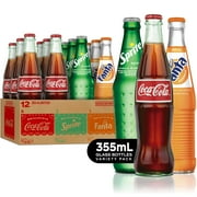 Mexican Coke Fiesta Pack, 12 Fl Oz Glass Bottles, 12 Pack Packaging May Vary