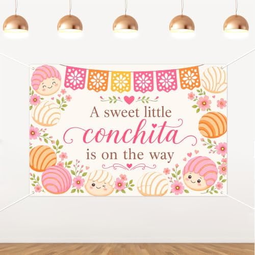 Mexican Concha Baby Outfit Baby Shower Backdrop Banner Gender Neutral ...