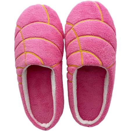 Mexican Concha Slippers for Women Men Concha Pantuflas Soft Plush House Slippers for Indoor Use