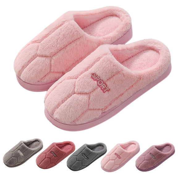 Mexican Concha Slippers for Women Men Concha Pantuflas Warm Soft Plush House Slippers for Indoor Use