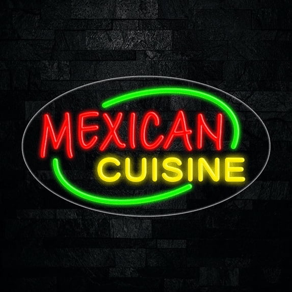 Mexican Cuisine LED Neon Sign 28"L x 16"H #34545