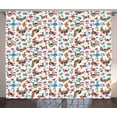thumbnail image 1 of Ambesonne Mexican Curtains 2 Panel Set, Natural Inspiration Art, 108" x 84", Multicolor, 1 of 3