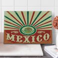 thumbnail image 1 of Mexican Cutting Board, Retro Pop Art Style Mexico Calligraphy with Tribal Classic on Grunge Image, Decorative Tempered Glass Cutting and Serving Board, Large Size, Multicolor, by Ambesonne, 1 of 5