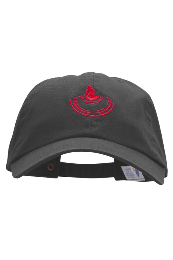 Mexican Dancer Embroidered Low Profile Dyed Washed Caps - Charcoal OSFM
