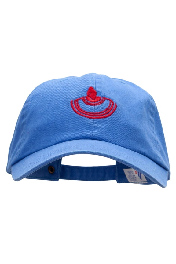 Mexican Dancer Embroidered Low Profile Dyed Washed Caps - Royal OSFM