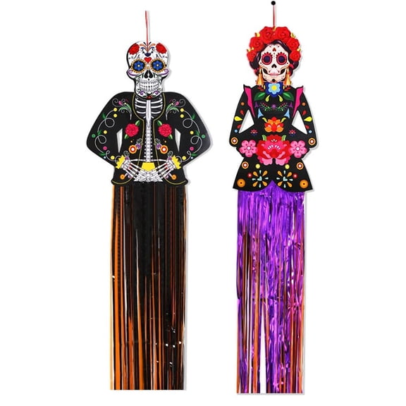 Mexican Day of The Dead Skeleton Ornament Dead Skeleton Pendant, Paper Pet, for Indoor and Outdoor Decoration