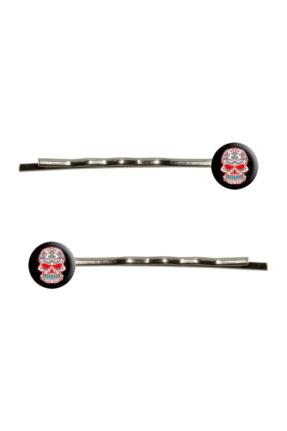 Mexican Day of the Dead Skull Bobby Pin Hair Clips