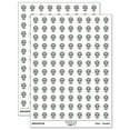 thumbnail image 1 of Mexican Day of the Dead Sugar Skull Skeleton Round Sticker Set - White - Matte Finish - 0.50" Size, 1 of 3