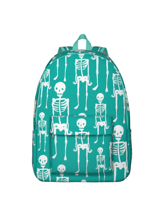 Mexican Dead Day Skull Backpack, Waterproof School Bag with Gothic Roses, Butterflies, and Mandala Pattern