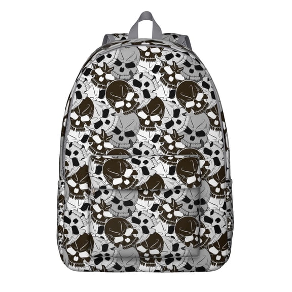 Mexican Dead Day Skull Backpack, Waterproof School Bag with Gothic Roses, Butterflies, and Mandala Pattern