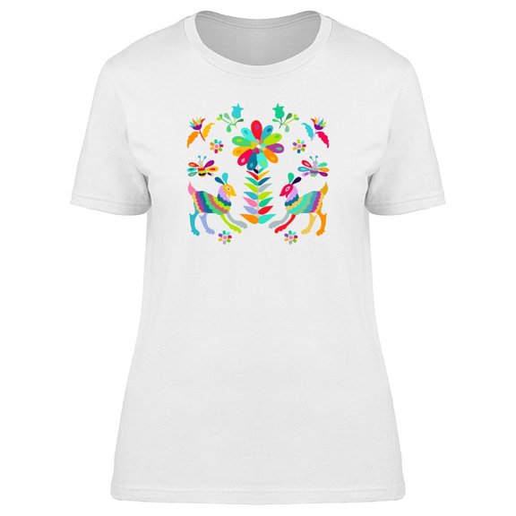 Mexican Dog Celebration Art T-Shirt Women -Image by Shutterstock, Female Large