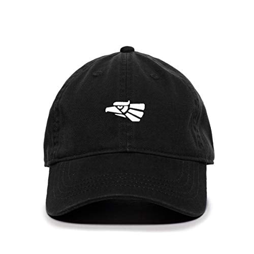 Mexican Eagle Baseball Cap Embroidered Cotton Adjustable Dad Hat Black