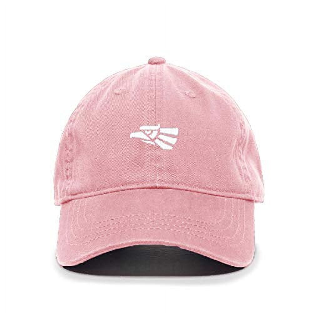 Mexican Eagle Embroidered Baseball Cap – Adjustable Cotton Dad Hat (Light Pink) - View #2
