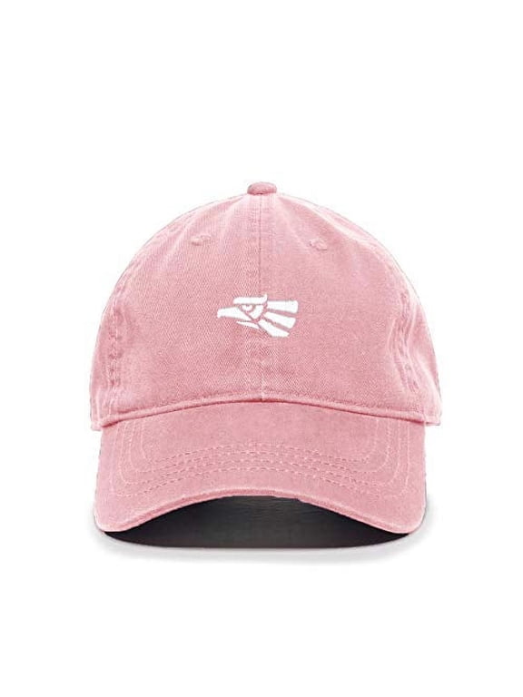 Mexican Eagle Baseball Cap Embroidered Cotton Adjustable Dad Hat Light Pink