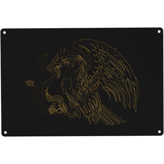 Mexican Eagle Vintage Metal 12x8 Inch Wall Art Decor Retro Inspired Sign Bedroom Office Garden6