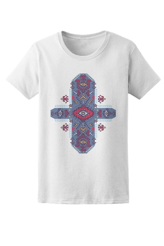 Mexican Ethnic Tribal Ornament T-Shirt Women -Image by Shutterstock, Female Medium