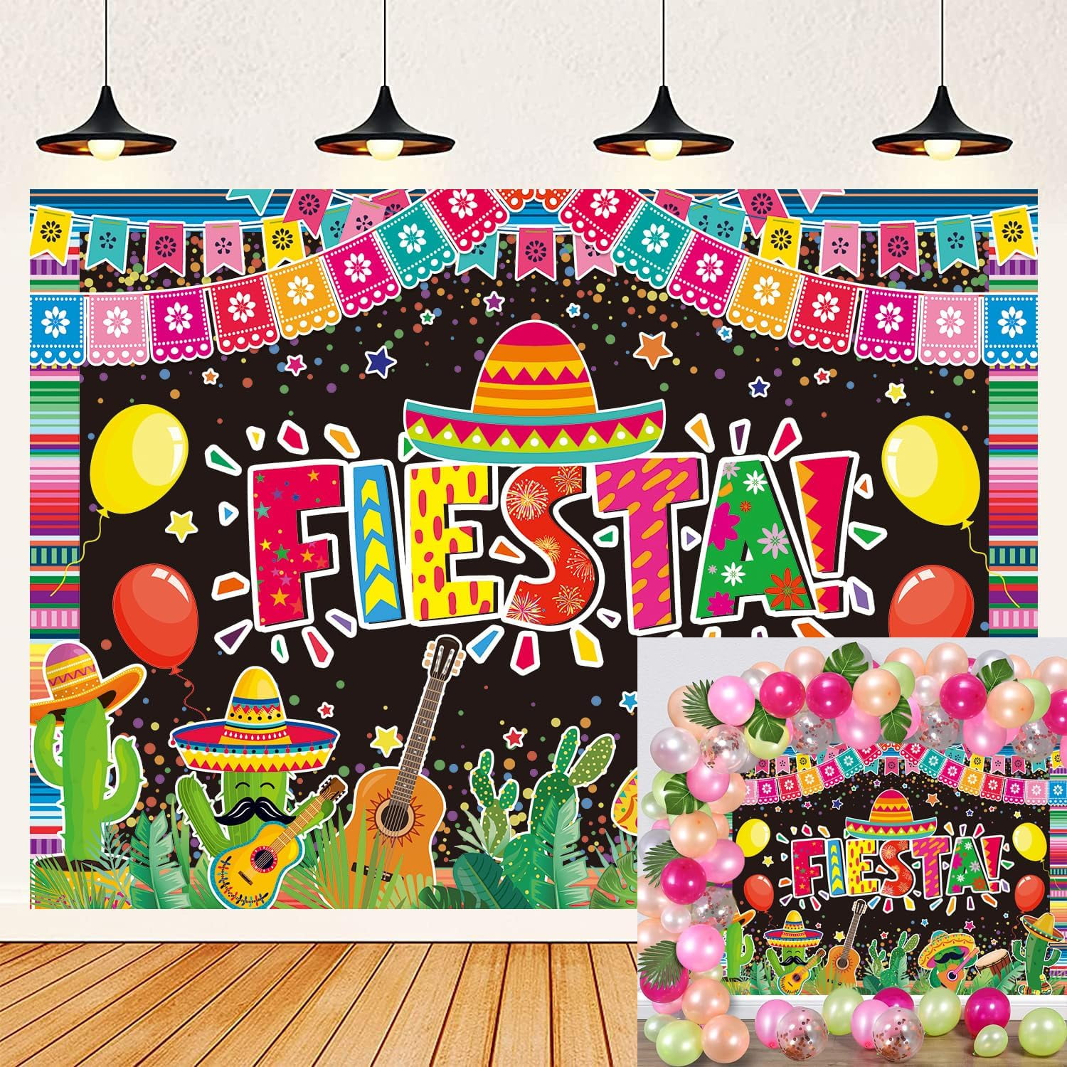 Mexican Fiesta Backdrop Cinco De Mayo Theme Party Mexican Festival Birthday  Photography Background Kids Adults Summer Pool Birthday Baby Shower Wedding Party  Decorations Banner - Walmart.com, image size:1500x1500