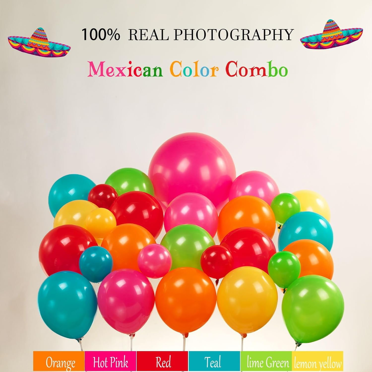 Mexican Fiesta Cinco De Mayo Themed Balloon Garland Arch Kit 152 Pieces ...