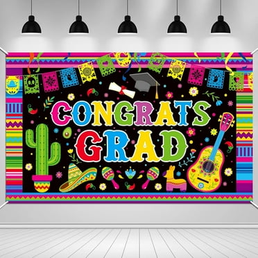 Mexican Fiesta Graduation Banner - Fiesta Theme Garland For Grad Party Decorations 2024