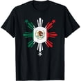thumbnail image 1 of Mexican Filipino Flag Mexico Philippines Pinoy Pride T-Shirt mens t shirt，black，women，funny，misfits，men，journey，t-shirt, 1 of 4