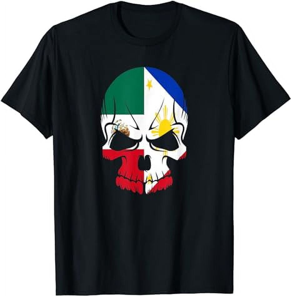 Biker Life American Skull Flag T-Shirt – 100% Cotton, Crew Neck, Graphic Print
