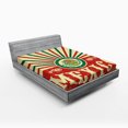 thumbnail image 1 of Mexican Fitted Sheet, Retro Pop Art Style Mexico Calligraphy with Tribal Classic on Grunge Image, Soft Decorative Fabric Bedding, Full Size, Multicolor, by Ambesonne, 1 of 2