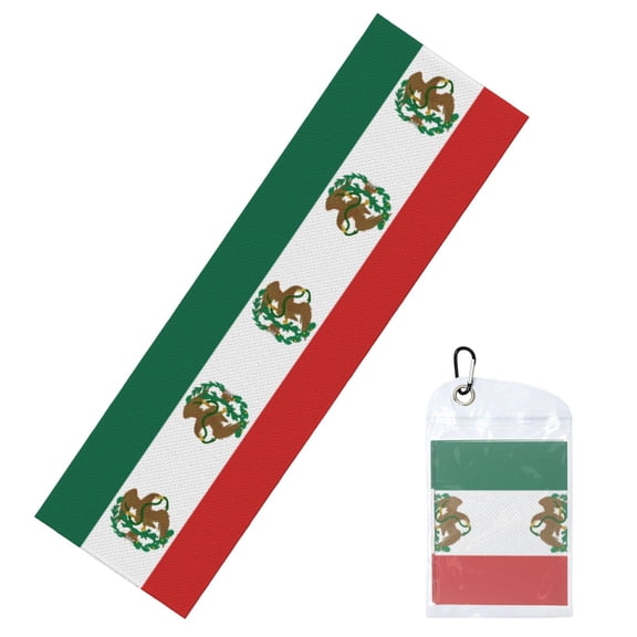 Mexican Flag Cooling Towel 39.4"X11.8" Ice Sweat Towel Face Cooling Neck Cooler Wraps For Sports