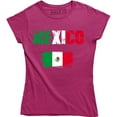 thumbnail image 1 of Mexican Flag Distressed Women`s Slouchy Mexico Latino Pride Soccer Tee Shirt, 1 of 4
