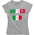 thumbnail image 1 of Mexican Flag Distressed Women`s Slouchy Mexico Latino Pride Soccer Tee Shirt, 1 of 4