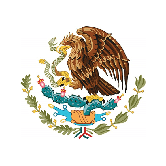 Mexican Flag Eagle Edible Cake Cupcake Party Topper Icing Image (2 Inch Round (12 Per))