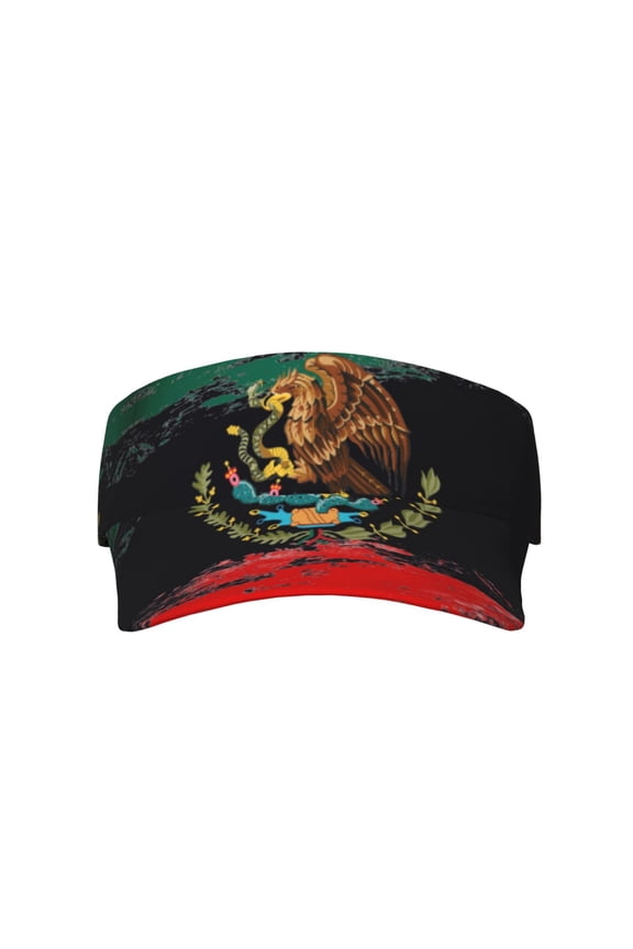 Mexican Flag Pattern Visor Hats Adjustable Beach Sun Visors Sports Outdoor Visor For Women Men