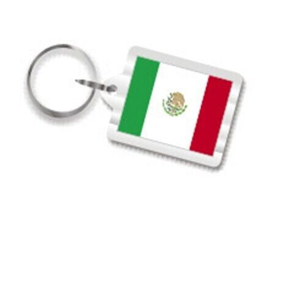 JAVD New Mexico Flag Keychain 3-Pack - 5x1.2 Inch Polyester Woven Flag With Stainless Steel Key Ring, Yellow - View #4