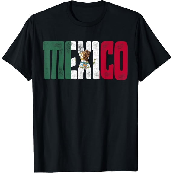 Mexican Flag Pride Mexico Vintage Design T-Shirt