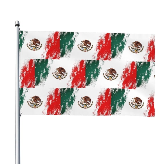Mexican Flag Print Flag 4x6ft Cool Funny Flag Banner For Dorm Bedroom Wall Decor Indoor Outdoor