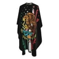 thumbnail image 1 of Mexican Flag Salon Barber Cape - Professional Hairdressing Waterproof Hair Cutting Cape With Adjustable Snap Closure-Haircut Apron For Hair Stylist And Home Use-55''X66'', 1 of 5