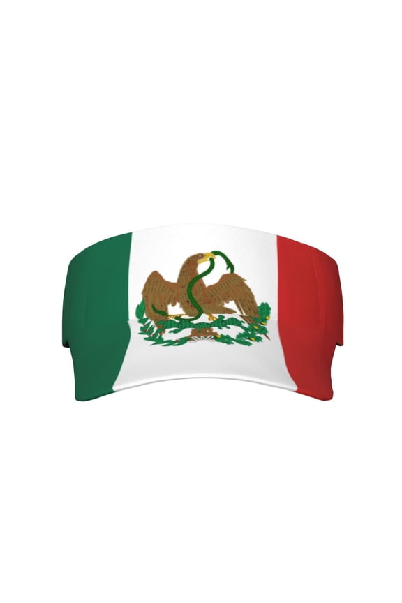 Mexican Flag Sport Visor Hats Sun Protection Outdoor Activity For Women Men