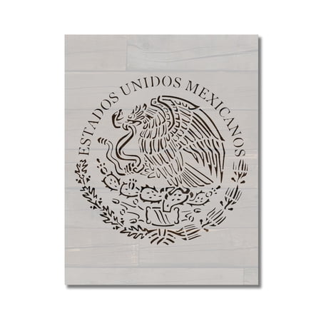 Mexican Flag Stencil Template Reusable 8.5 x 11 for Painting on Walls, Wood, Arts and Crafts