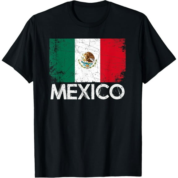 Mexican Flag | Vintage Made In Mexico Gift T-Shirt Tops Tee