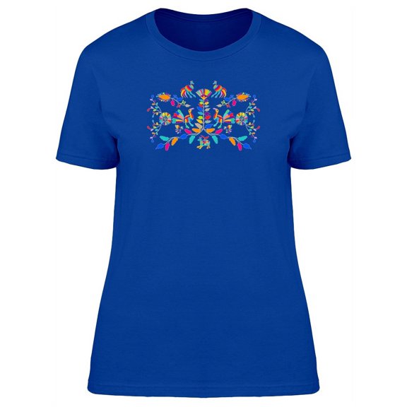 Mexican Folk Bird Artwork T-Shirt Women -Image by Shutterstock, Female Medium