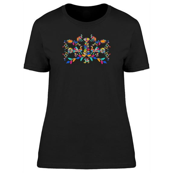 Mexican Folk Bird Artwork T-Shirt Women -Image by Shutterstock, Female XX-Large