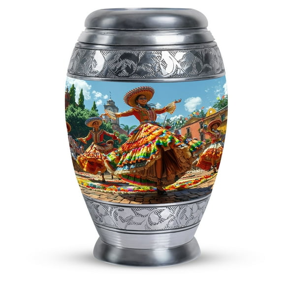Mexican Folk Dance Cremation Urns Adults - Urns For Human Ashes Adult Male - Mountain Solitude - Rugged Urn For Adventurous Souls - High Peaks Ashes Tribute (3inch,1pcs)