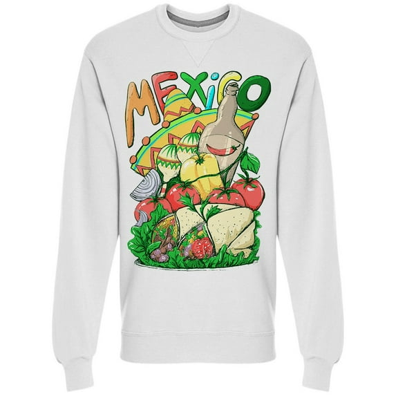 Mexican Food Burirtos Sweatshirt Men -Image by Shutterstock, Male x-Large