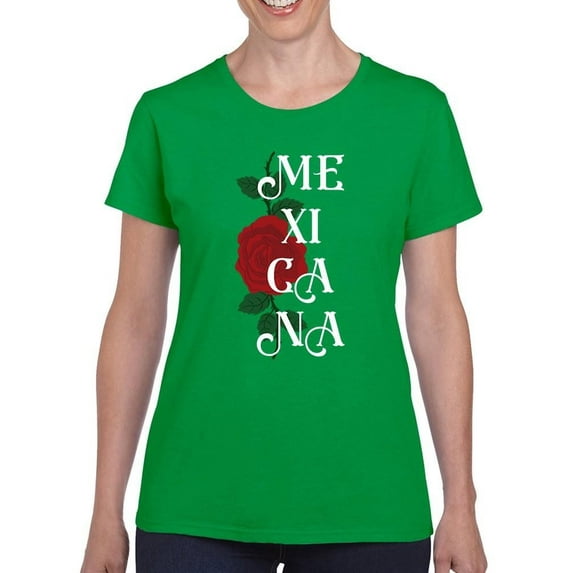 Mexican Girl Shaped T-Shirt Women -Smartprints Designs, Female Medium