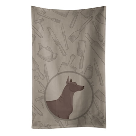 Mexican Hairless Dog Xolo In the Kitchen Kitchen Towel